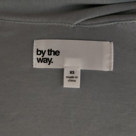 By The Way Ruched Twist Bodice Bodycon Mini Dress Light Blue Size XS - Picture 3 of 7